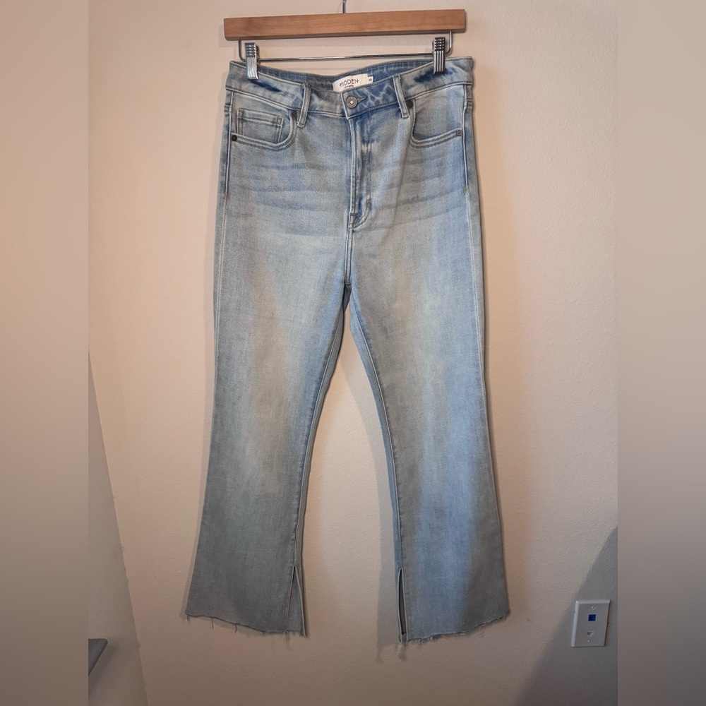 Hidden Los Angeles NEW Light Wash Jeans Bootcut Inside Slit High Waist Size 30 - Picture 6 of 10